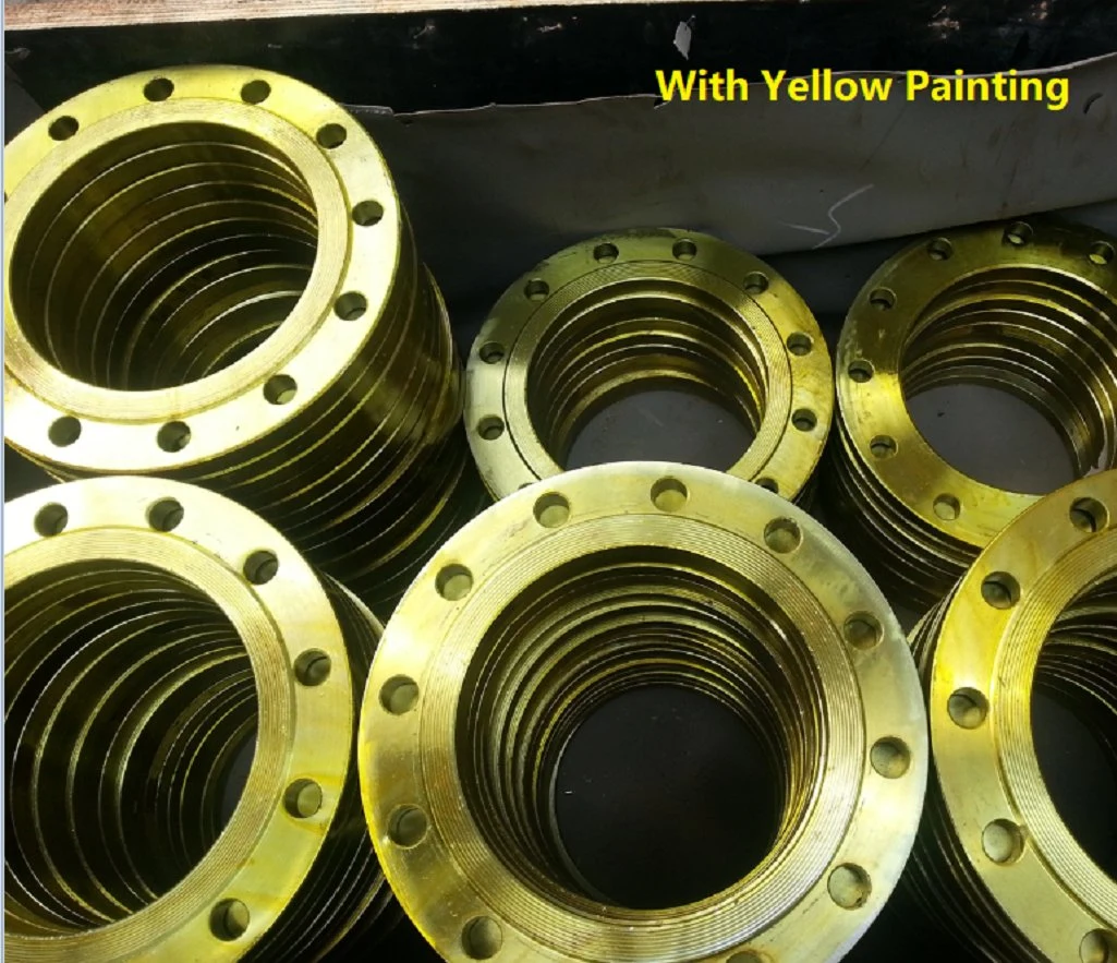 Gold Yellow Standard Casting ANSI 150lbs Cast Carbon Steel Slip on Flange